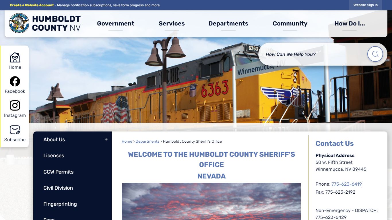 Humboldt County Sheriff's Office | Humboldt County, NV